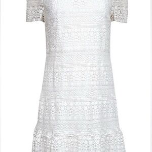 Elie Tahari White Lace Mini Dress